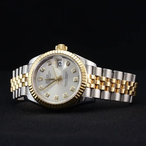 rolex datejust stainless steel ladies pre owned diamond dial|rolex 28mm ladies datejust watch.